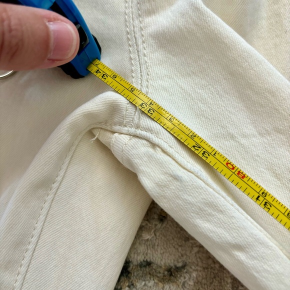 Free People Venice Beach Flare High Rise Jeans (NEW Women's Worn White Ivory) - Picture 4 of 5